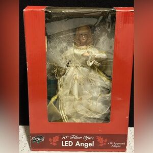 Sterling 10 Fiber Optic LED Angel Christmas Tree Topper Tested Works Great